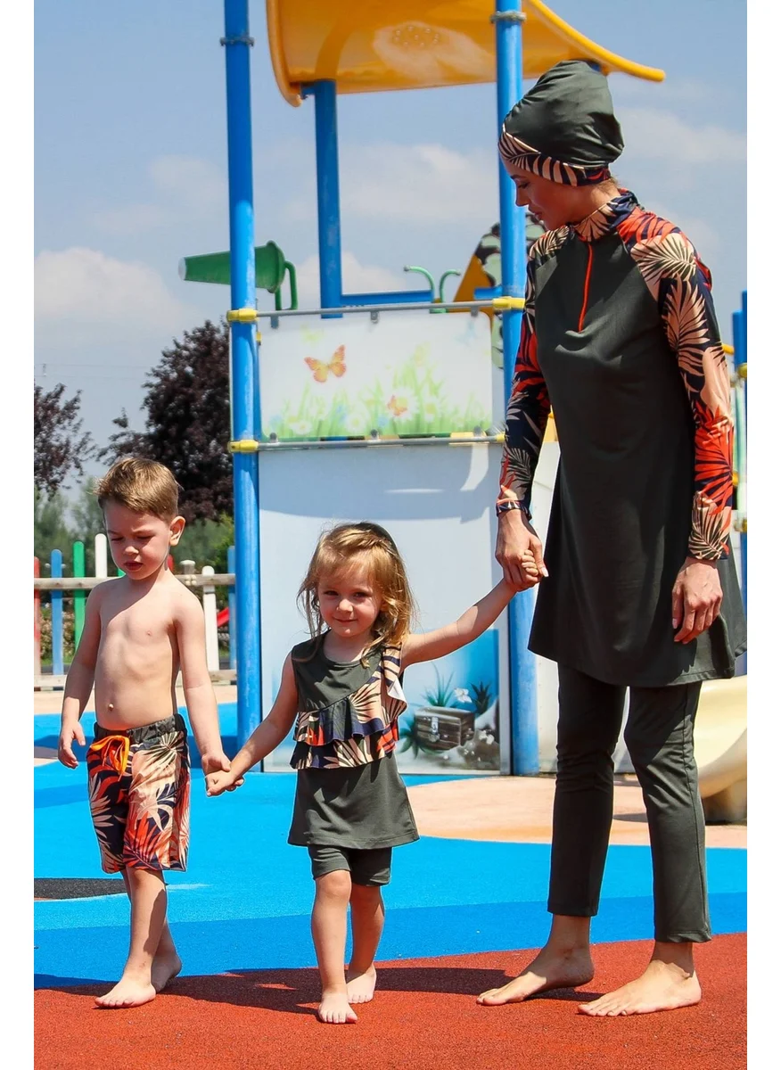 مارينا Kids Swimsuit K2212-KHAKI