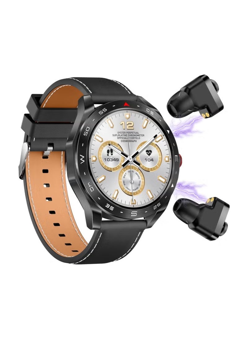 Haino Teko mart Watch with Earbuds, 1.52” HD Big Screen (Make/Answer Calls), itness Tracker with Sleep Monitor, 100+ Sports Modes,for iPhone & Android Phones for Men Women Kids - Image 1