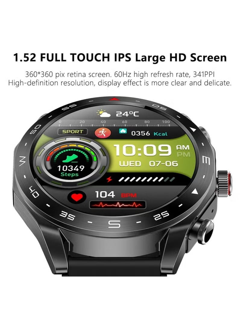 Haino Teko mart Watch with Earbuds, 1.52” HD Big Screen (Make/Answer Calls), itness Tracker with Sleep Monitor, 100+ Sports Modes,for iPhone & Android Phones for Men Women Kids - Image 2