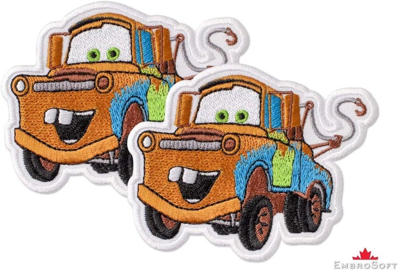 Embrosoft Cars Mater Cartoon Film Embroidered Patch Iron On (3.7" x 3") - Image 2