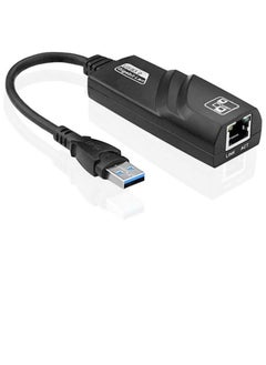 Generic USB Network Adapter USB 3.0 to RJ45 10/100/1000 Gigabit Ethernet LAN Network Adapter for Windows 10/8.1/8/7/Vista, Mac OS, Linux, Chrome OS & More - Black  - Image 1