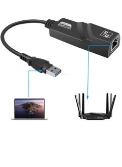 Generic USB Network Adapter USB 3.0 to RJ45 10/100/1000 Gigabit Ethernet LAN Network Adapter for Windows 10/8.1/8/7/Vista, Mac OS, Linux, Chrome OS & More - Black  - Image 3