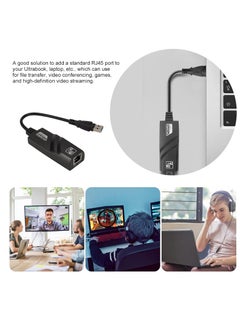 Generic USB Network Adapter USB 3.0 to RJ45 10/100/1000 Gigabit Ethernet LAN Network Adapter for Windows 10/8.1/8/7/Vista, Mac OS, Linux, Chrome OS & More - Black  - Image 2