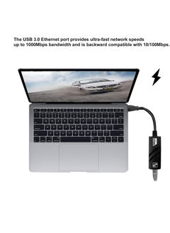 Generic USB Network Adapter USB 3.0 to RJ45 10/100/1000 Gigabit Ethernet LAN Network Adapter for Windows 10/8.1/8/7/Vista, Mac OS, Linux, Chrome OS & More - Black  - Image 4