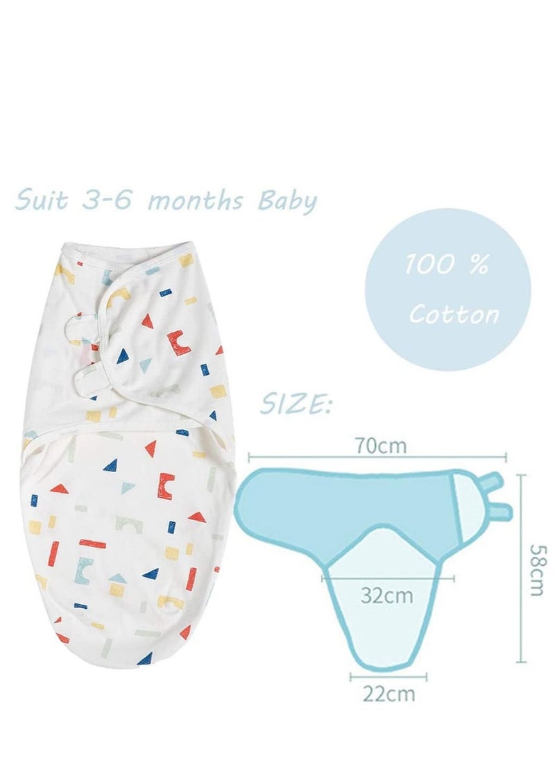 Y&D Baby Swaddle Blanket KASTWAVE Swaddles Wrap 0-3 Months Infant Adjustable Sleep Sack with Beanie Cute Hats for Boys and Girls  - Image 4