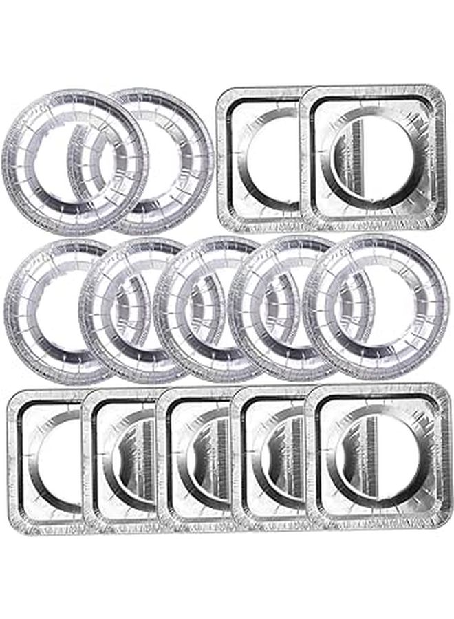 20 Aluminum Foil Stove Burner Liners Gas Stove Protector Covers For Kitchen Range - Image 1