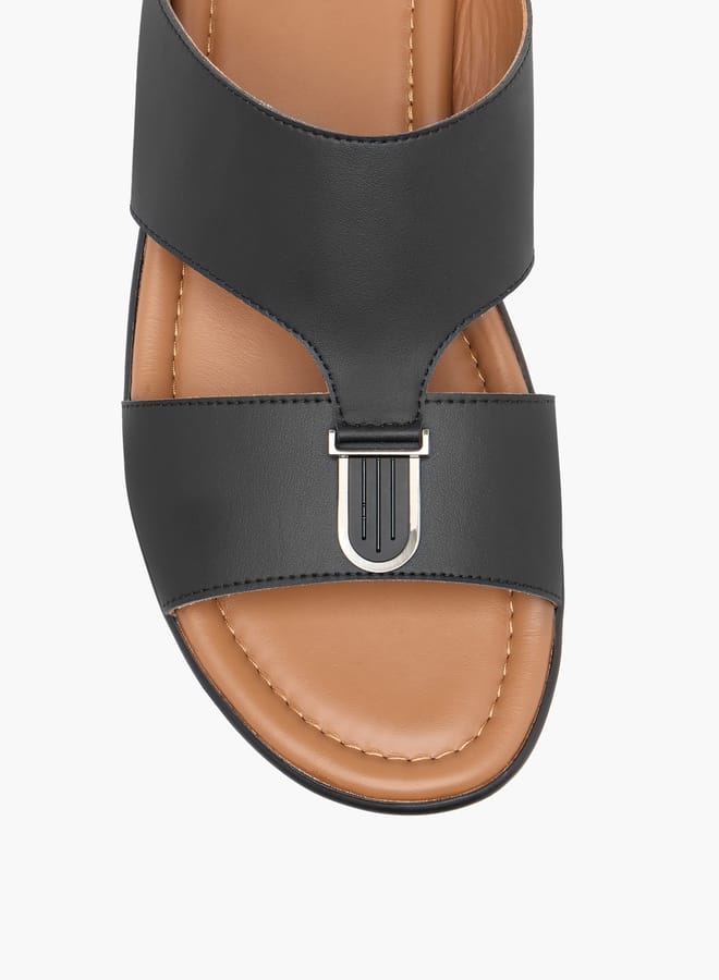 ال بي ال من شو اكسبرس صنادل عربية رجالية سادة سهلة الارتداء - Image 3