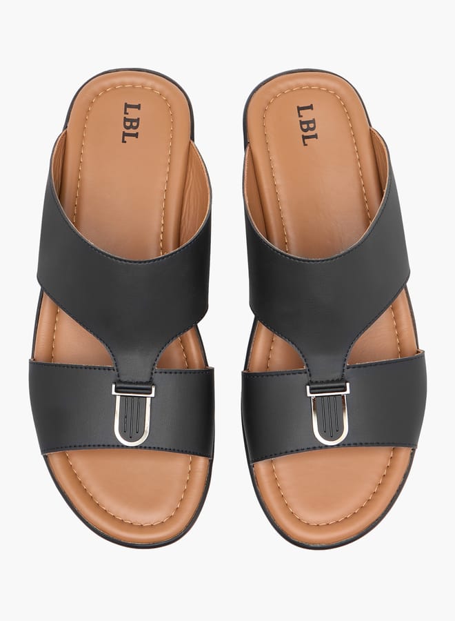 ال بي ال من شو اكسبرس صنادل عربية رجالية سادة سهلة الارتداء - Image 2