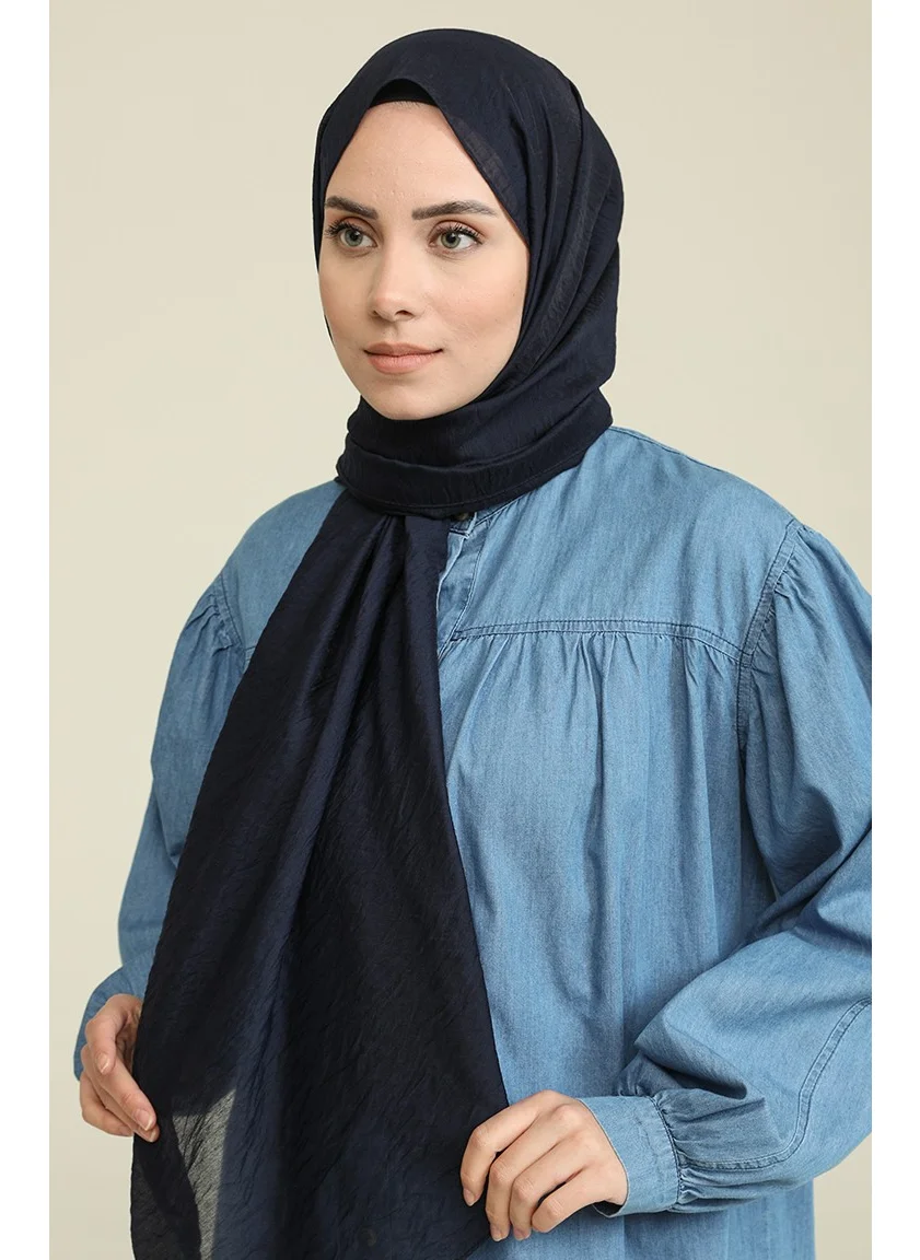 Sefa Merve Madame Mary Aerobin Shawl 19078-02 Navy Blue