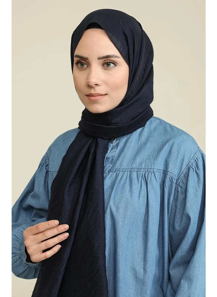 Sefa Merve Madame Mary Aerobin Shawl 19078-02 Navy Blue