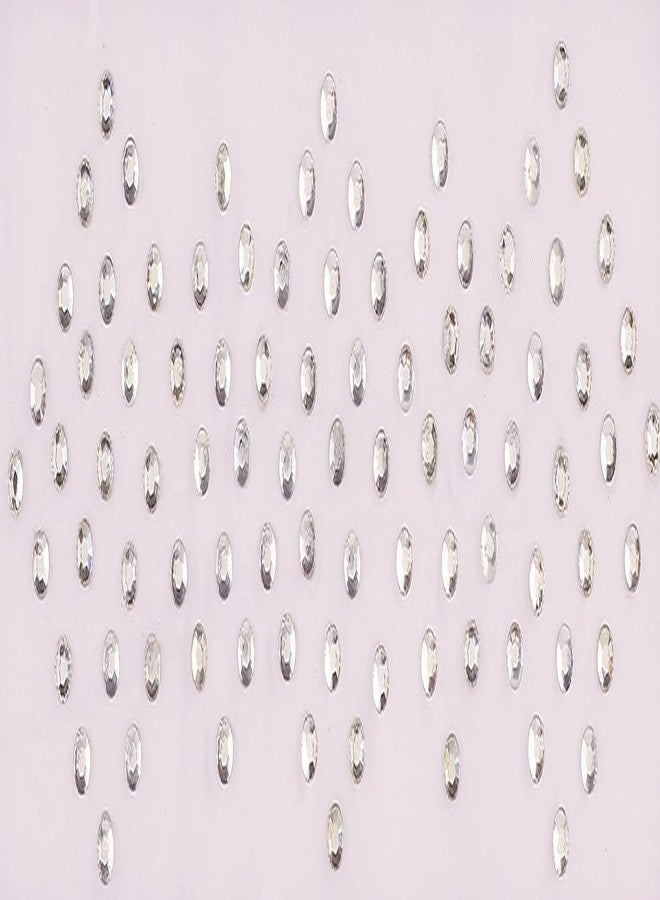Silver Diamond Kundan White Stone Bindis kumkum Sticker Stick bindiya Tiki Set for Ladies Fashion (Pack of 3 Sheets Medium Size 3 mm) - Image 2