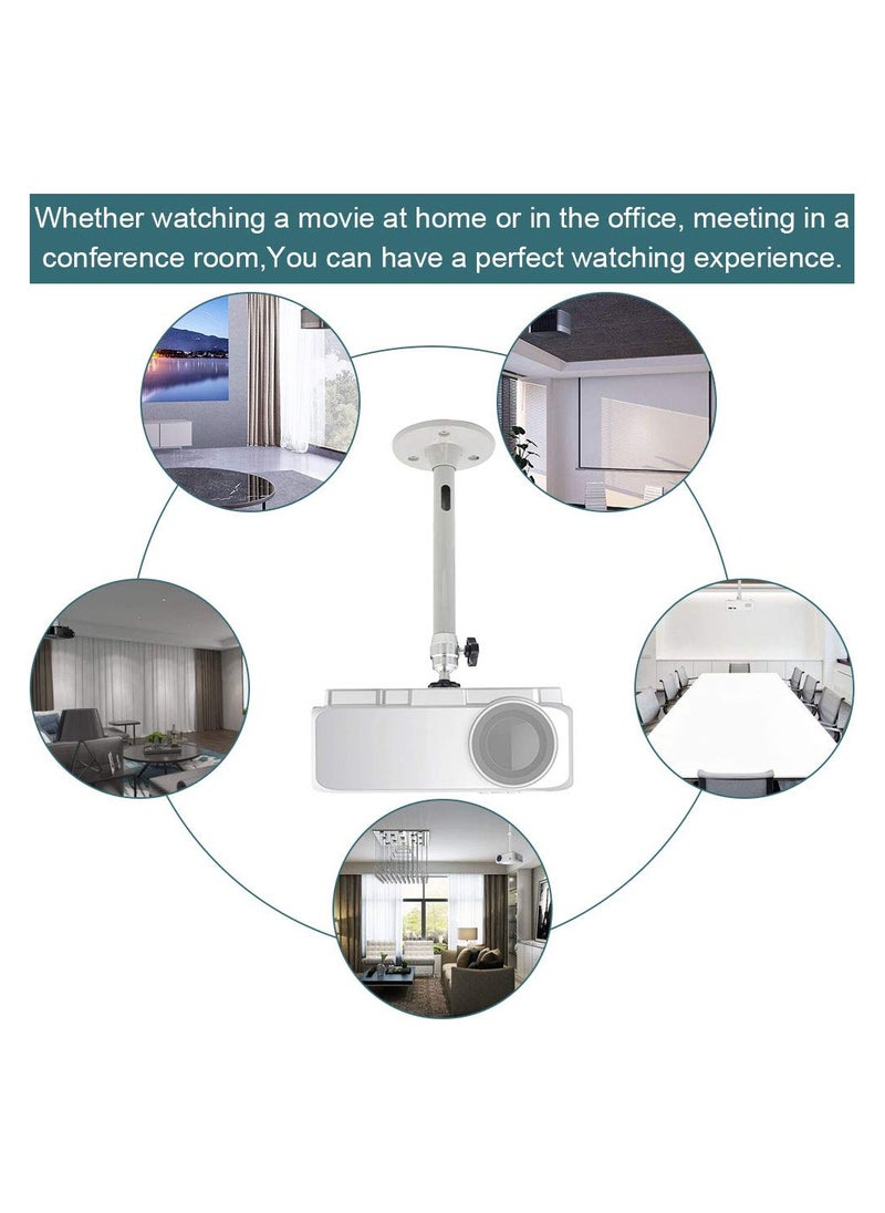 SYOSI - Projector Wall, Mini Ceiling Mount Stand, Universal Projector Ceiling,  Mount Bracket 360 Swivel, 90 Tilt Wall Mount Hanger Tilt & Swivel Projector Holder, for Most Mini Projector Bracket - Image 1