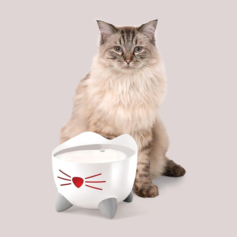 Catit نافورة شرب القطط من بيكسي، نافورة مياه جارية، ستانلس ستيل - Image 5