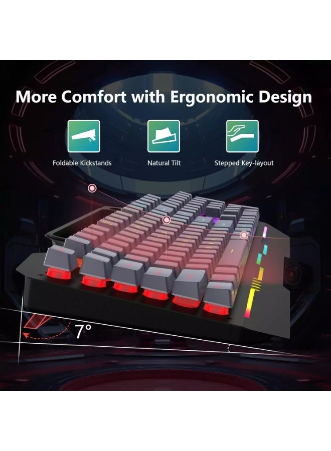 AULA T102 Gaming Keyboard, 104 Keys Gaming Keyboard and Mouse Combo with RGB Backlit, All-Metal Panel, Anti-Ghosting, PC Gaming Keyboard and Mouse, Wired Gaming Keyboard Mouse Combo for MAC Xbox PC Gamers - Image 5