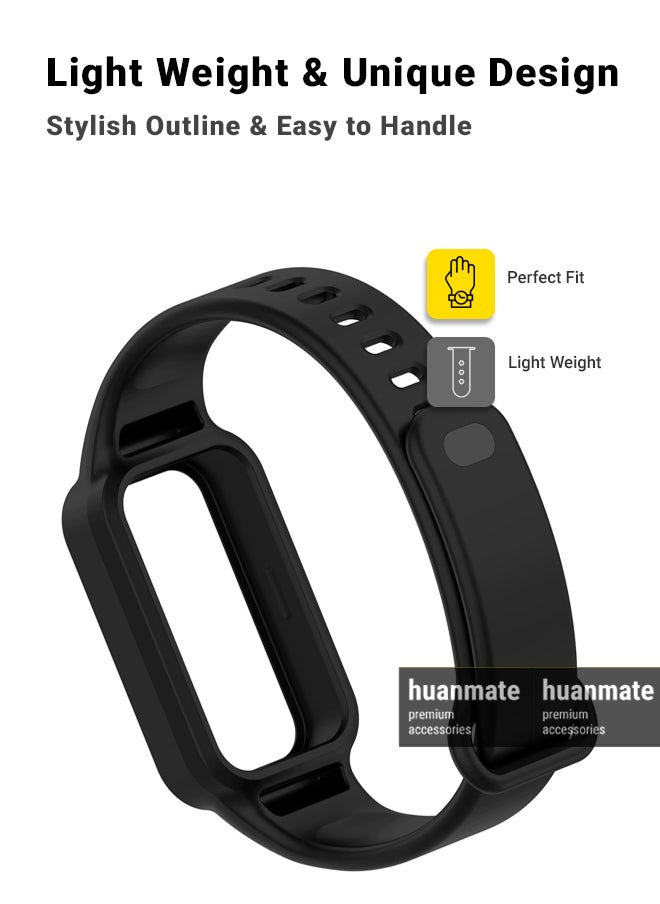 huanmate - Xiaomi Smart Band 9 Active Soft Silicone Replacement Strap - High Quality, Lightweight, Stylish & Durable - Easy Installation - Replacement Strap for Xiaomi Smart Band 9 Active - Image 1