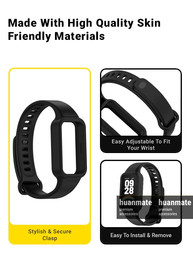 huanmate - Xiaomi Smart Band 9 Active Soft Silicone Replacement Strap - High Quality, Lightweight, Stylish & Durable - Easy Installation - Replacement Strap for Xiaomi Smart Band 9 Active - Image 1