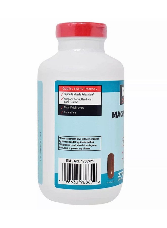 Kirkland كركلاند سيغنيتشر سترات المغنيسيوم 250 ملغ كبسولات لينة (270 عدداً) (عبوتان) - Image 2
