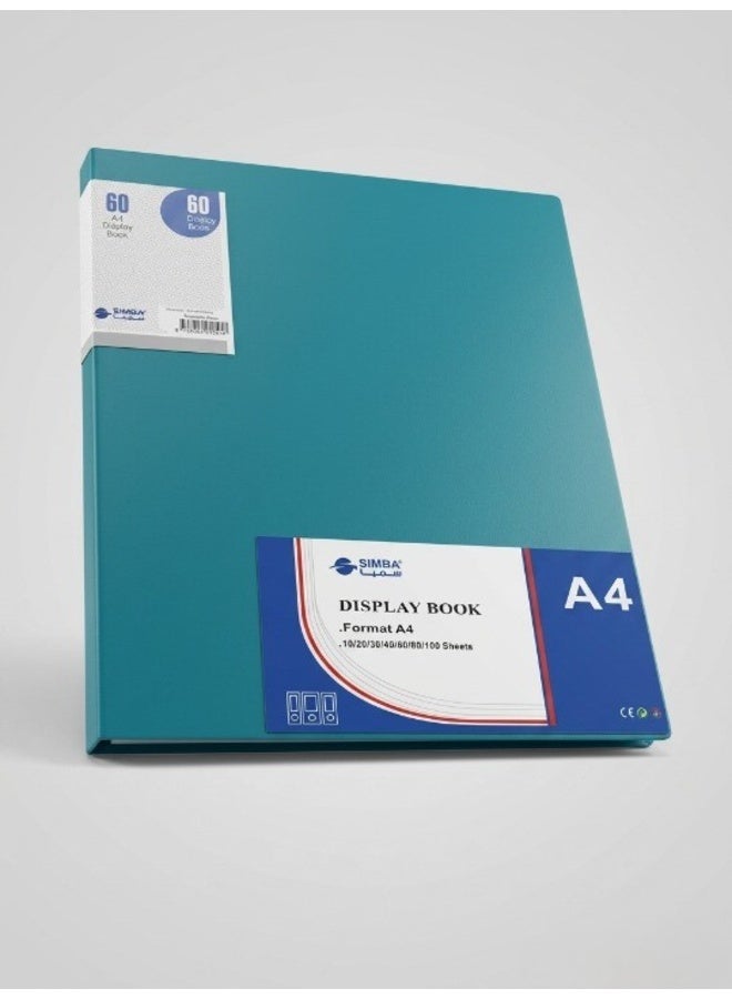 Simba Document Holder 60 Pockets Turquoise A4 Model DB8515