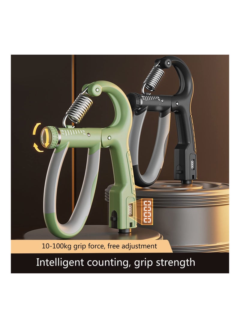 KASTWAVE أجهزة تقوية قبضة اليد، مقاومة وزن قابلة للتعديل من 10-100 رطل، متتبع القبضة يتتبع عدد الضغطات، أجهزة تقوية الساعدين للرجال الرياضيين والتعافي من إصابات اليد - Image 5