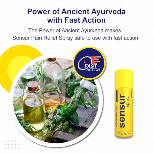 Sensur Ayurvedic Fast Pain Relief Spray - 100ml + 7ml (Pack of 1 x 107ml) | Safe for Men, Women & Kids | 100% Ayurvedic Formula with Fast Action - Image 4