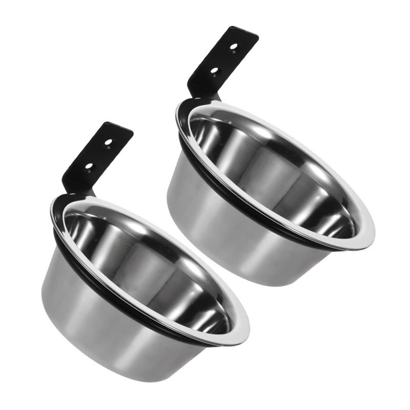 Wall Mounted Elevated Dog Bowls 6 Inch Raised Feeder With Stainless Steel Bowls For Small Dogs - Image 2