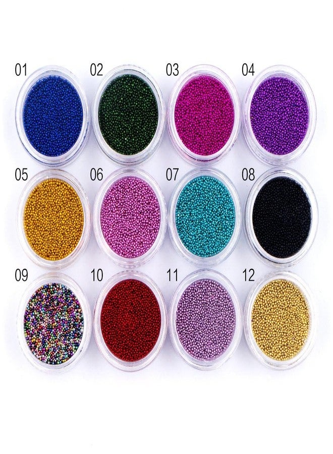 Yeslady 12 Colors Nail Art Caviar Beads 3D Craft Micro Eye Makeup Gems Decoration - Image 3