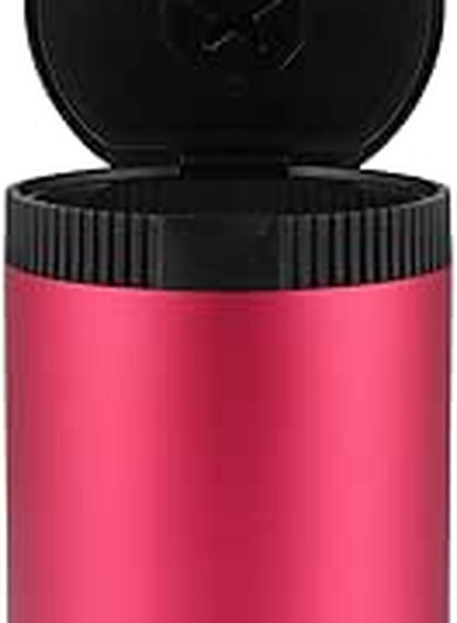 Red Portable Car Ashtray with Lid LED Light Smokeless Vehicle Cigarette Ash Holder for Travel - Image 1