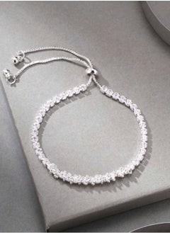 Luxury & Elegant Women's Silver Plated Bracelet Cubic Zirconia