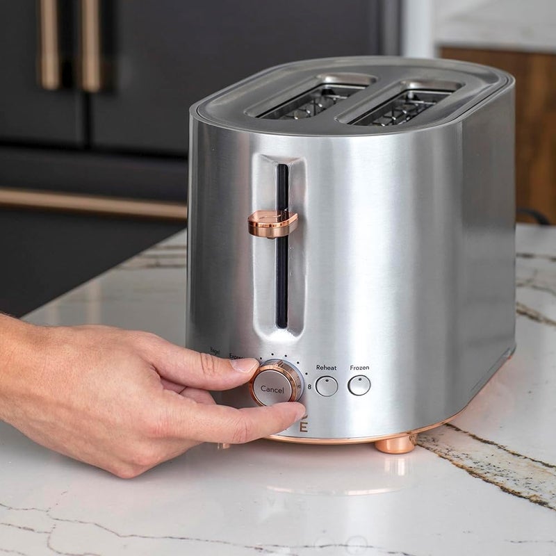 Café Express Finish 2-Slice Toaster | Extra-Wide Slots, Extra Lift for Waffles, Pastries, Texas Toast & More | 4 Pre-Set Functions, 8 Shade Options | Countertop Kitchen Essentials | Stainless Steel - Image 5