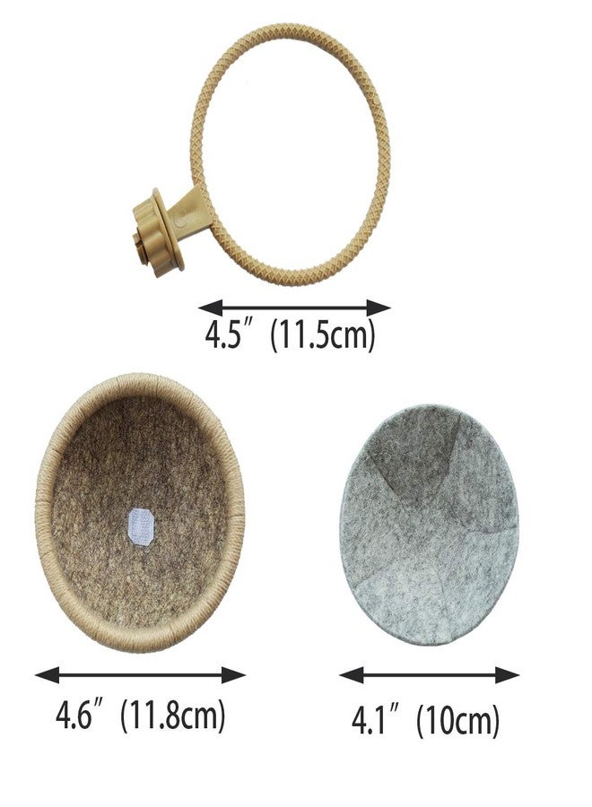 FOIBURELY مجموعة من قطعتين من أعشاش الطيور، أعشاش الكناري والببغاء مع لباد (4.5 بوصة) - Image 2
