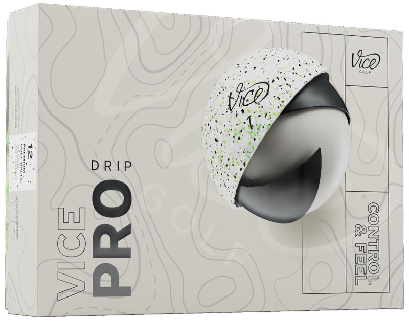 Vice Golf Vice Pro Golf Balls (2025 Model) (Lime/Black Drip) - Image 2