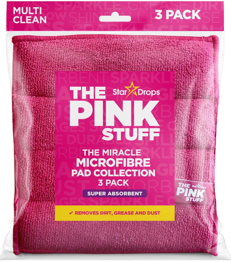 Stardrops – The Pink Stuff – Miracle Microfibre Pad Collection 3 Pack - Image 1