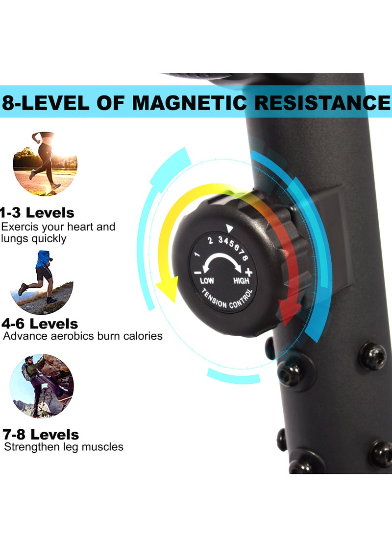 سكاي لاند دراجة تمارين فاخرة بعجلات | دراجة مغناطيسية مستلقية مع مسند ظهر، وتطبيق Fit Show، وبلوتوث، وحامل للأجهزة اللوحية للاستخدام المنزلي - Image 4