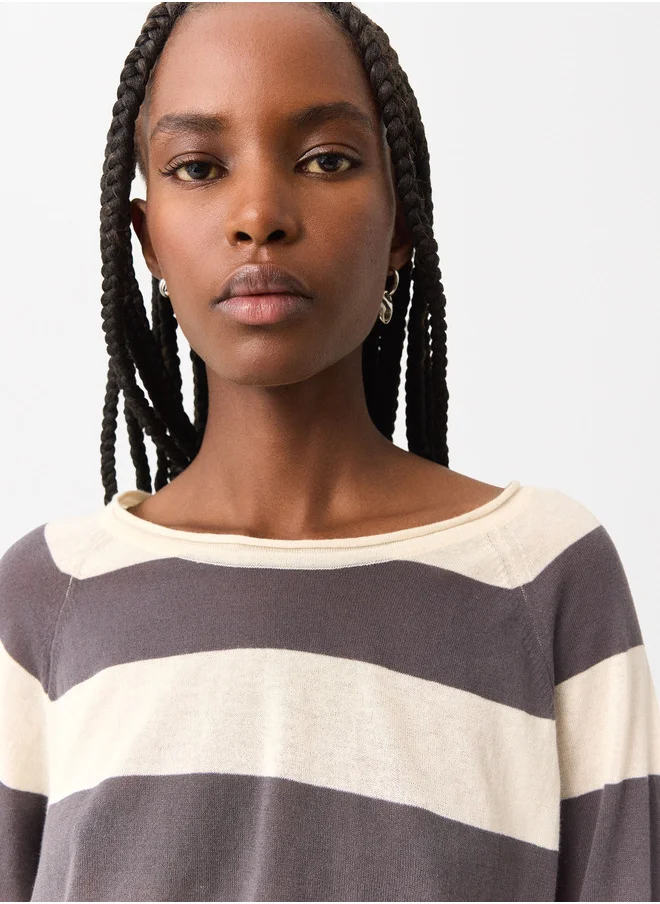 PARFOIS Striped Knit Sweater