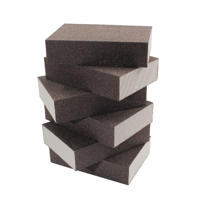 Jersvimc 120 Grit Fine Sanding Block  12Pcs Wet Dry Sanding Sponge Foam Sandpaper Block Washable  Reusable Sandpaper Sponge for Drywall Wood Plastic Metal Furniture
