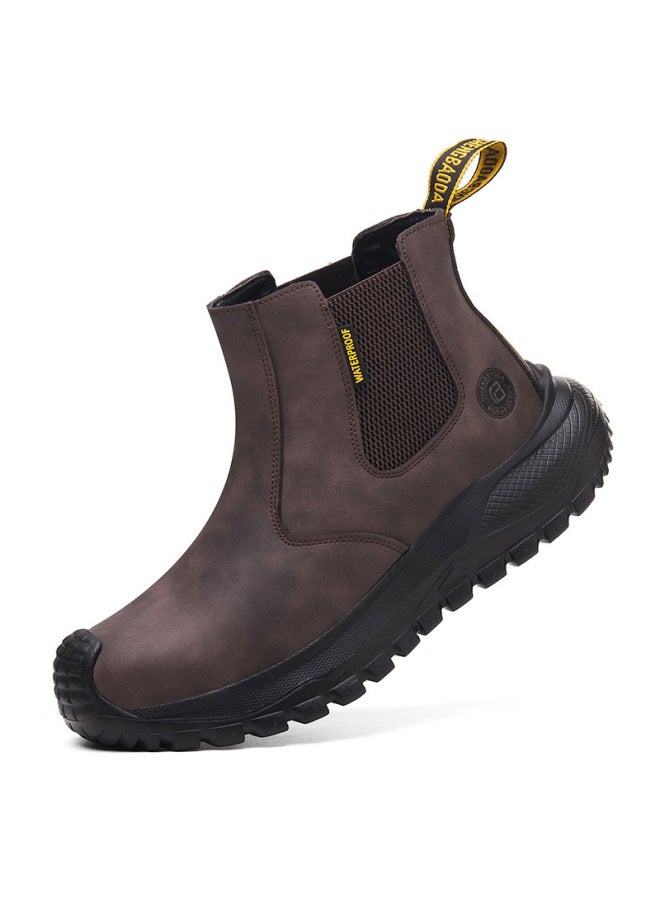 New Product, Four-season Slip-on Anti-smash Anti-puncture Lightweight Cushioned Safety Shoes, Steel Toe, Wear-resistant Welding Shoes, Shiny