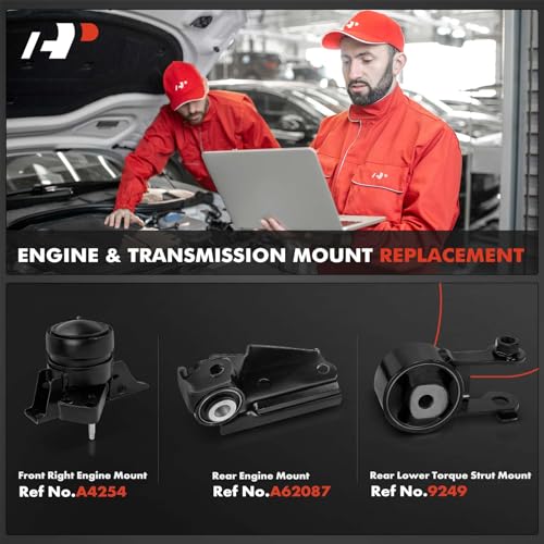 A-Premium 3PCS Engine Motor Mount and Torque Strut Mount Kit Compatible with Toyota Yaris 2007-2017 1.5L, Automatic Transmission, Replace# 1230521220, 1236421020 - Image 2