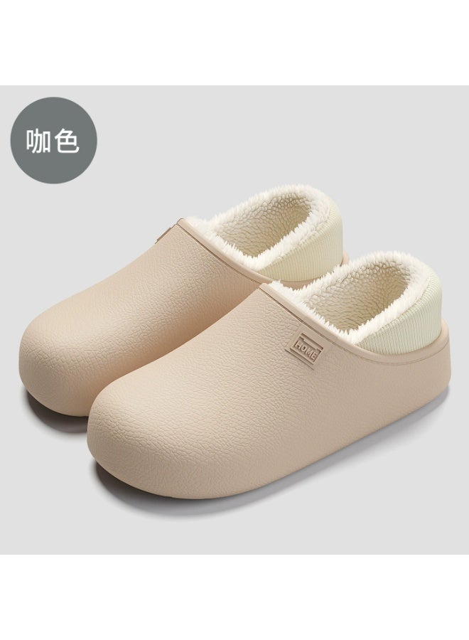 Eva waterproof cotton slippers - indoor home furnishing, warm and plush, suitable for winter, anti-slip cotton slippers