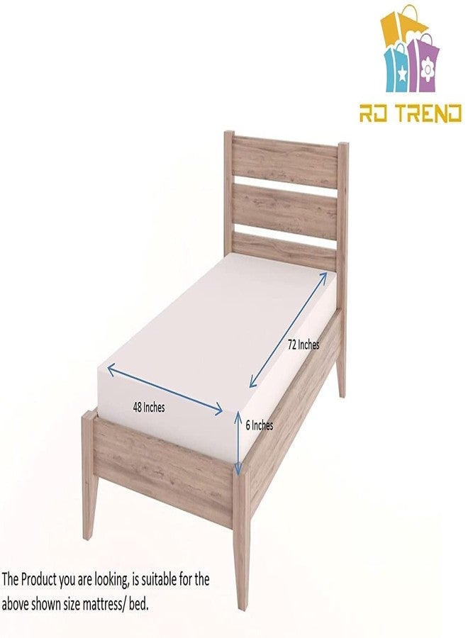 RD TREND ملاءات سرير مطاطية فاخرة من RD TREND®، مناسبة لسرير مفرد (72 × 48 × 8 بوصات) مع غطاء وسادة واحد (18 × 28 بوصة)، اللون: فيروزي - Image 3