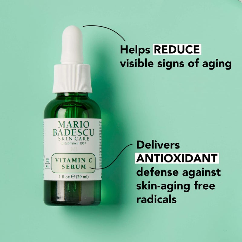 Mario Badescu Vitamin C Serum for All Skin Types | Lightweight Serum with Vitamin C & Sodium Hyaluronate | Visibly Reduces Signs of Aging | 1 Fl Oz (Pack of 1) - Image 3