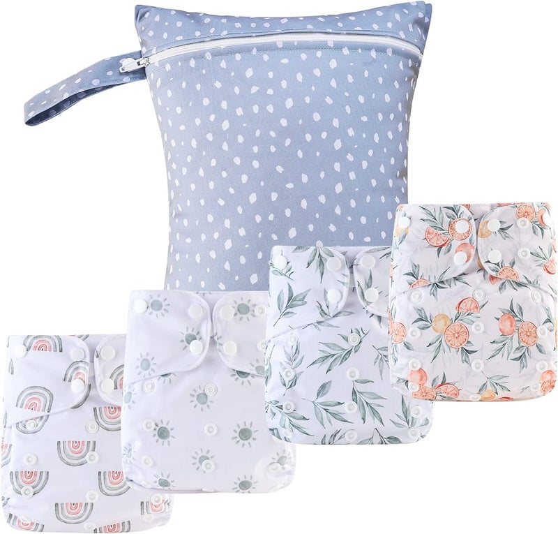 Happy Flute HappyFlute 9 Sets Newborn Baby Cloth Pocket Diapers - Image 1