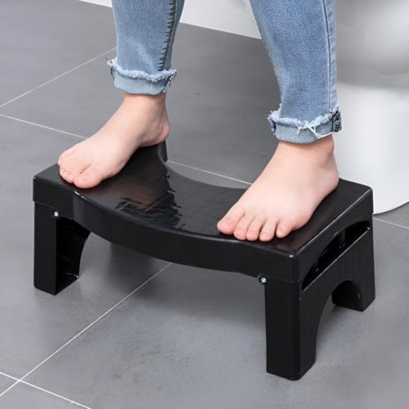 Folding Toilet Stool, 7-inch Bathroom Folding Foot Stool, Assisted Defecation, Anti-constipation Natural And Comfortable Squat Auxiliary Stool for Bathroom Adults - Image 2