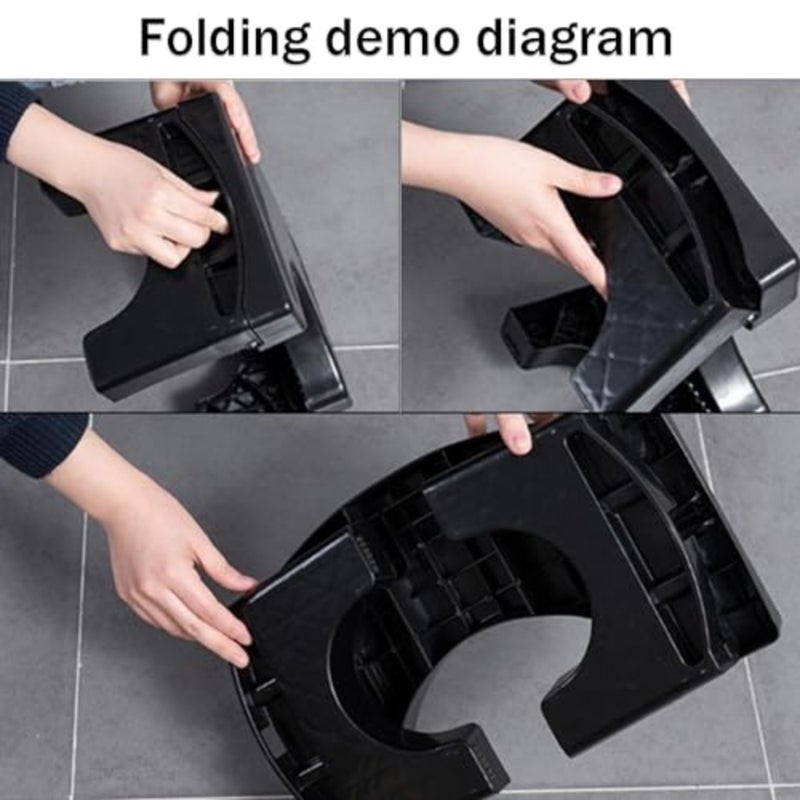 Folding Toilet Stool, 7-inch Bathroom Folding Foot Stool, Assisted Defecation, Anti-constipation Natural And Comfortable Squat Auxiliary Stool for Bathroom Adults - Image 4