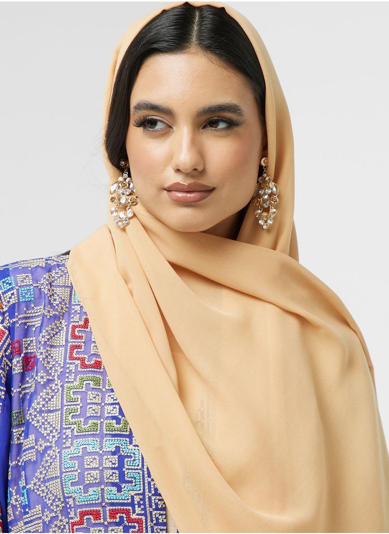 hayas closet - Embroidered Belted Abaya - Image 1