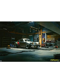 Midnight Works Cyberpunk 2077 Johnny Silverhand Porsche 911 Poster 18 x 12 inch 300 GSM