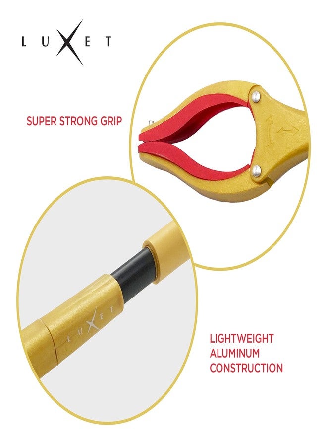 Luxet Grabber Reacher Tool - Latest Version Luxet 19 Inch Gold&Black, Foldable Pick Up Stick - Strong Grip Magnetic Tip - Heavy Duty Trash Picker Claw Reacher Grabber Tool Elderly Wheelchair Mobility Aid - Image 5