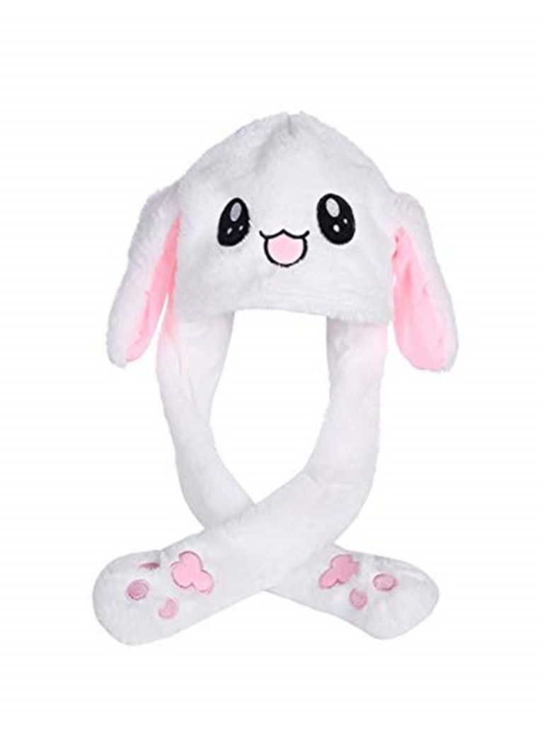 Women Girls Pinching Rabbit Ears Move Airbag Magnet Cap Plush Cute Hat Funny Toys - Image 1