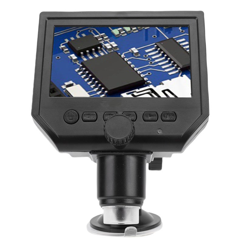 Digital Microscope: 4.3 Inch HD Screen, 1080P Autofocus Lens, Up To 600X Magnification - Foldable Portable Design, Soldering Microscope for Electronic Repair, Coin Inspection, Hobbyists & Science Rese - Image 2