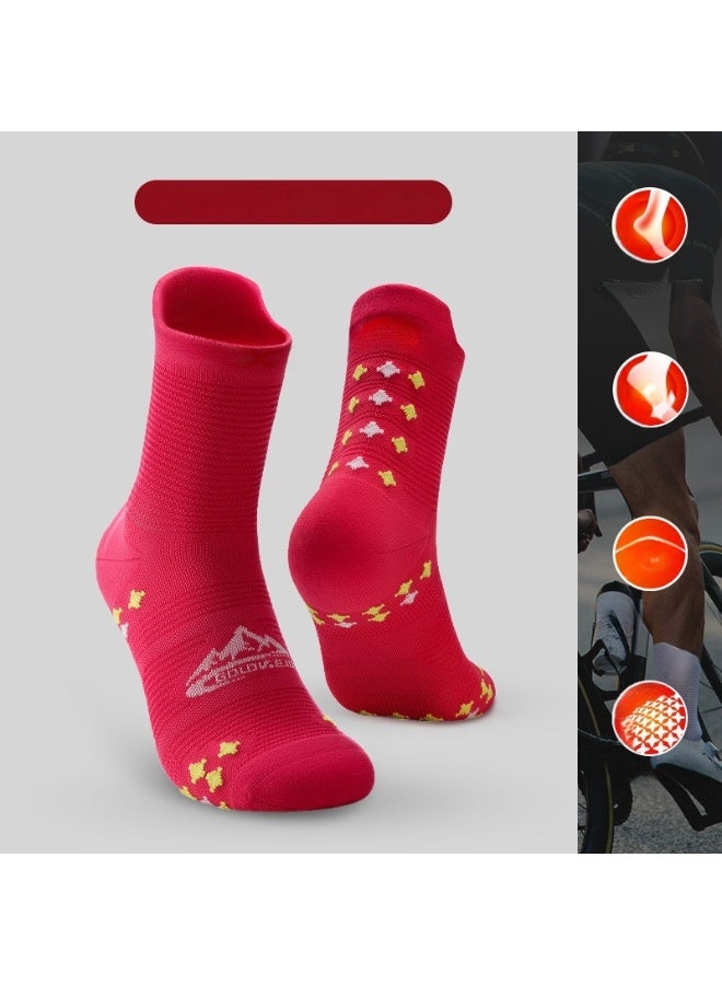 KUYING Fashion Anti Slip Breathable Sports Socks Three Piece Set 