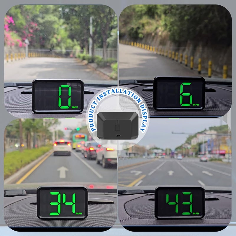 Salior Heads Up Display for Cars Windshield with MPH Speed,HUD Display Digital Speedometer for Car Used USB Plug,Universal GPS Speedometer for Car Accessories Fit for Cars SUVs Trucks ï¼ˆMP/Hï¼‰ - Image 5